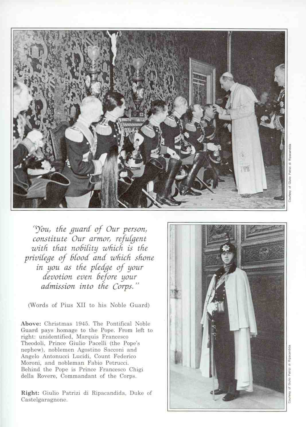 1. POPE PIUS XII AND HIS NOBLE GUARDS